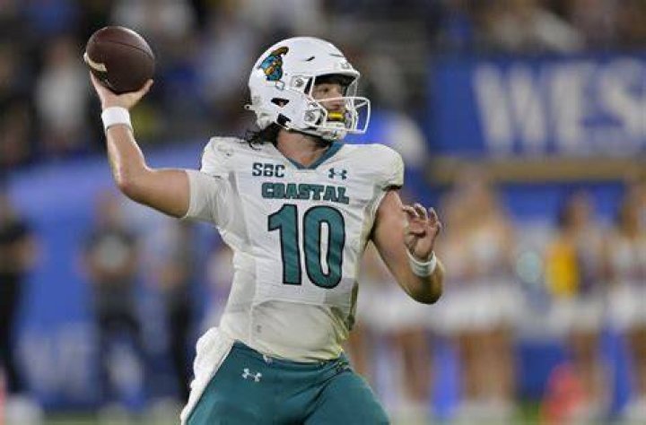 Coastal Carolina quarterback Grayson McCall has been released from the