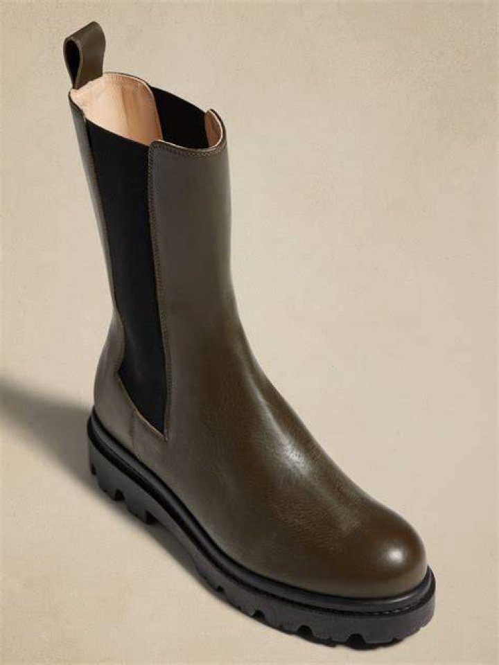 Hudson Leather Tall Chelsea Boot Banana Republic