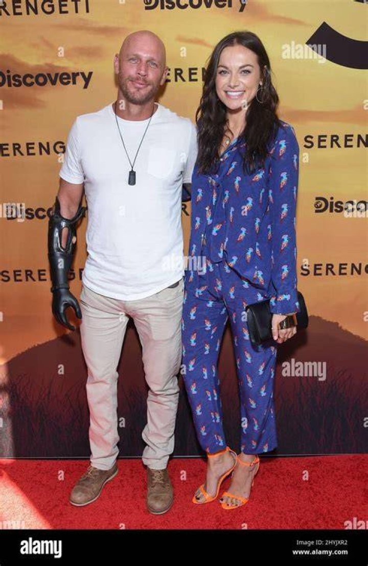 Paul de Gelder and Christina Ochoa arriving to the Discovery Channel's