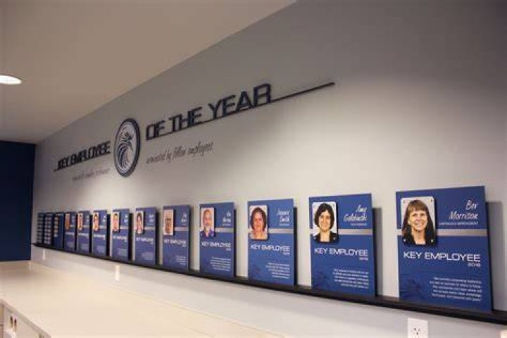 Photo display employee of the month recognition poster Employee