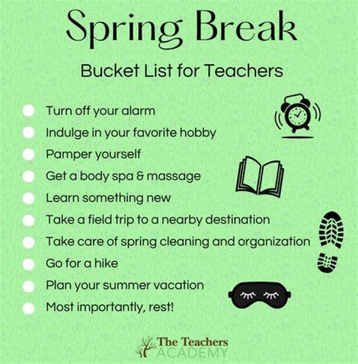 Spring Break Tips for Teachers
