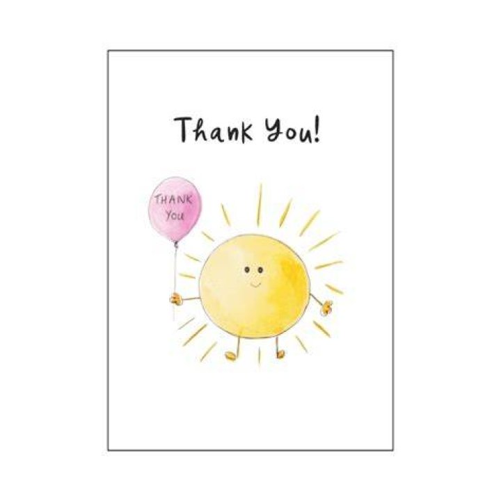 Thank You Sunshine Card Thank You Card Sunshine Card Card Etsy