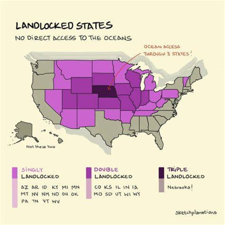 The Singly Landlocked States Of The United States WorldAtlas