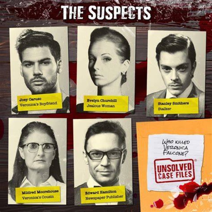 UNSOLVED CASE FILES Falcone, Veronica Cold Case Murder Mystery Game